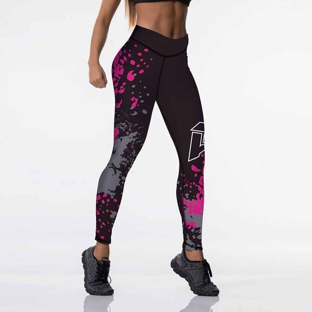 Qickitout 12%spandex Digital Printed Leggings