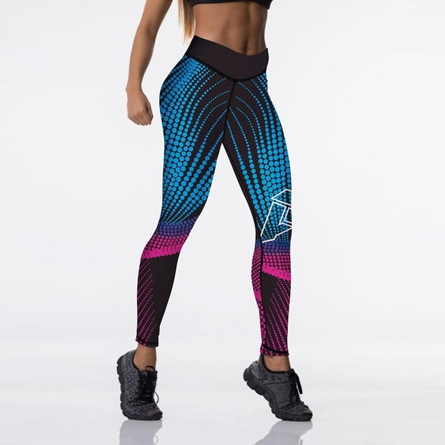 Qickitout 12%spandex Digital Printed Leggings