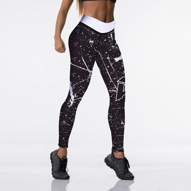 Qickitout 12%spandex Digital Printed Leggings