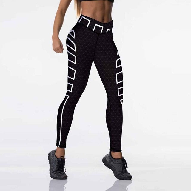 Qickitout 12%spandex Digital Printed Leggings