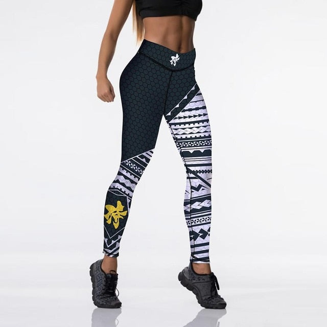 Qickitout 12%spandex Digital Printed Leggings