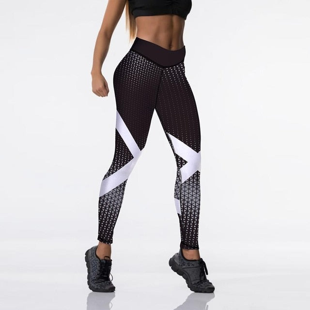 Qickitout 12%spandex Digital Printed Leggings