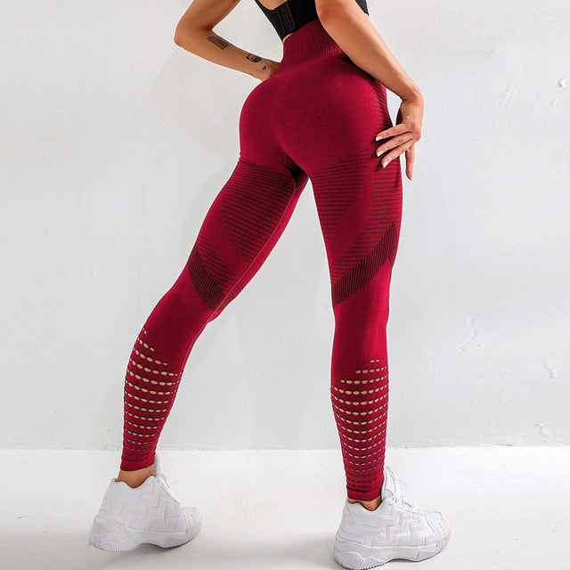CHRLEISURE Women High Waist Push Up Leggings 4Colors