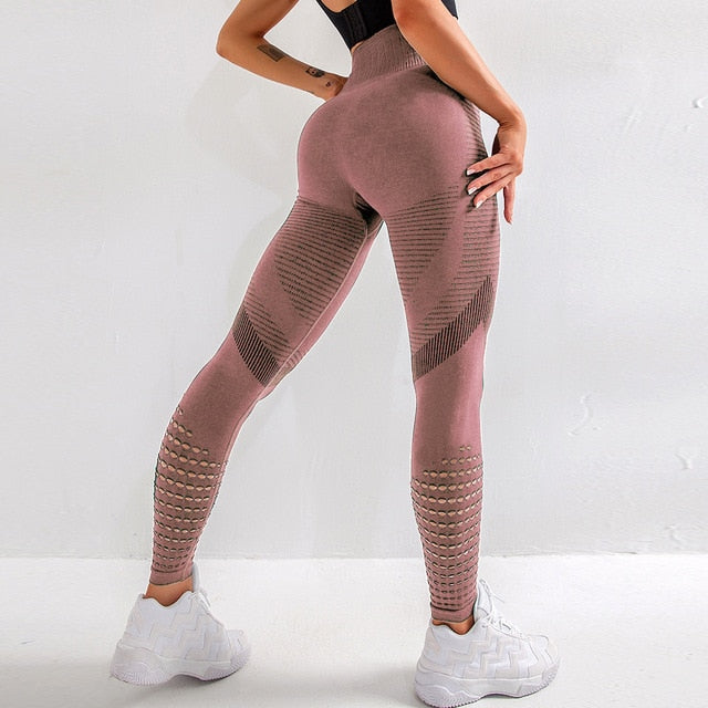 CHRLEISURE Women High Waist Push Up Leggings 4Colors