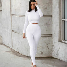 Load image into Gallery viewer, Two Piece Sets Women Solid Autumn Tracksuits