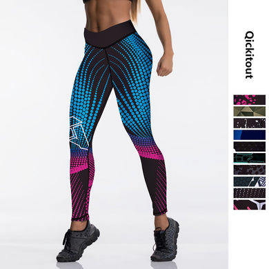 Qickitout 12%spandex  Digital Printed Leggings