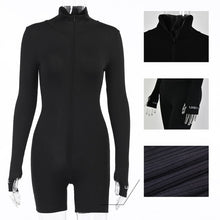 Load image into Gallery viewer, Ribbed Turtleneck Sport Wear Casual Jumpsuit