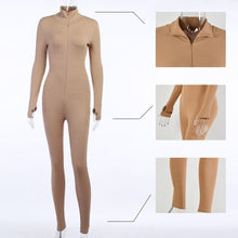 Load image into Gallery viewer, Ribbed Turtleneck Sport Wear Casual Jumpsuit