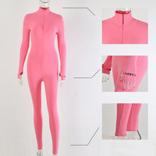 Load image into Gallery viewer, Ribbed Turtleneck Sport Wear Casual Jumpsuit